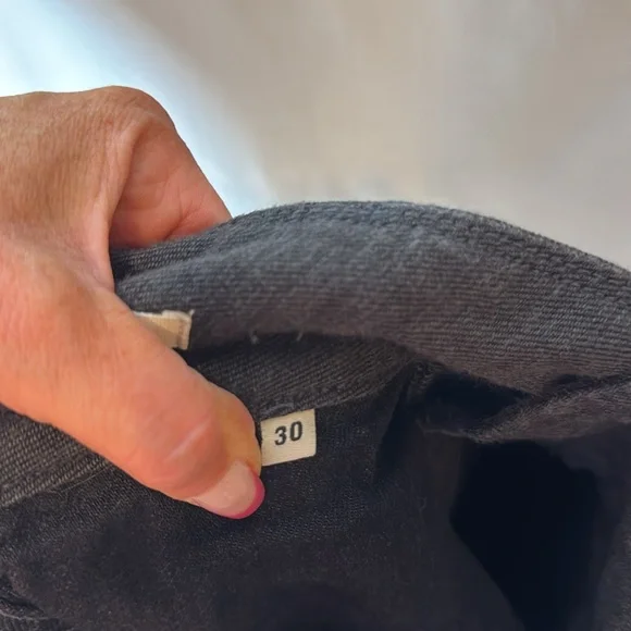 Imogene And Willie Diana Pleated High Rise Straight Black Selvage Denim. Sz 30. - Picture 11 of 13